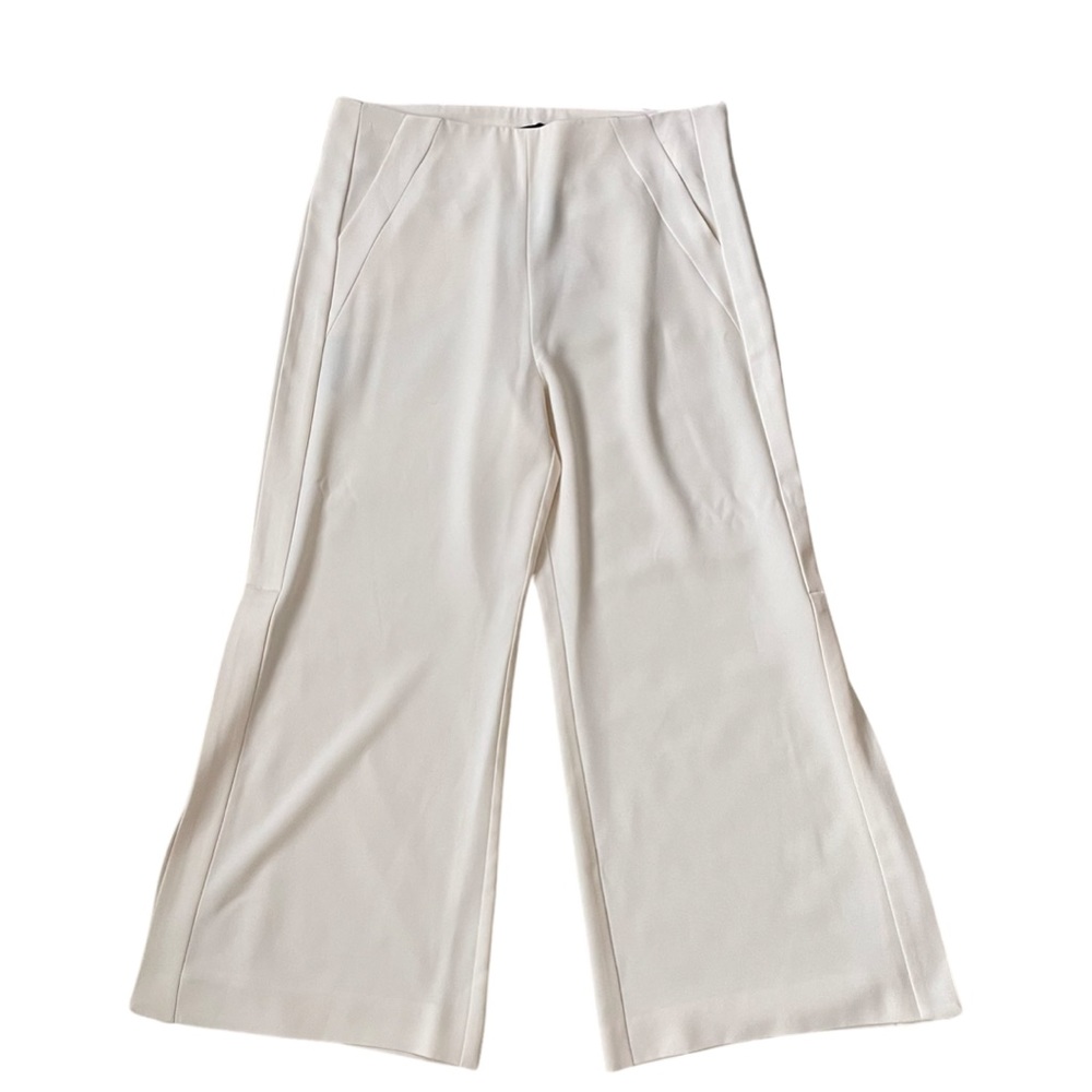 Marella cropped wide leg side slits pants trousers